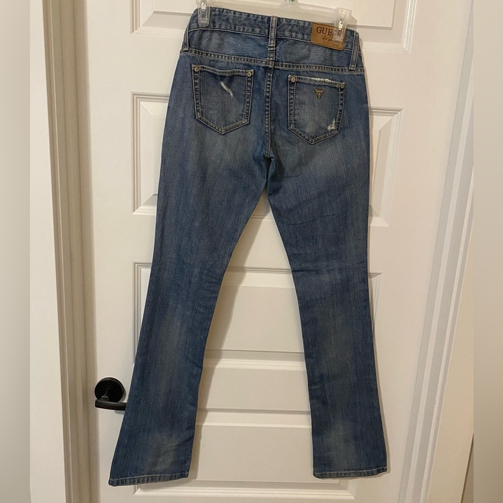 Guess Jeans Ultra Low Rise Scarlet Straight Size 25 or 0 - Picture 3 of 9